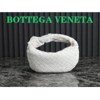 Well Crafted Bottega Veneta Mini Jodie Hobo Bag in Intrecciato Lambskin 651876 White 2023