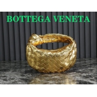 Cheapest Bottega Veneta Mini Jodie Hobo Bag in Intrecciato Metallic Leather 651876 Gold 2023