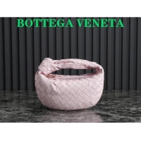 Free Shipping Bottega Veneta Mini Jodie Hobo Bag in Intrecciato Lambskin 651876 Pale Pink 2023