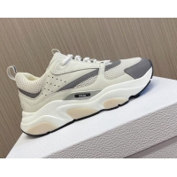 Low Price Dior B22 Sneakers in Mesh and Smooth Calfskin White/Dark Grey 11084