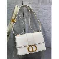 Good Taste Dior 30 Montaigne Bag in Box Calfskin DR111502 White 2023