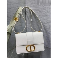 Good Looking Dior 30 Montaigne Bag in Grained Calfskin DR111502 White 2023