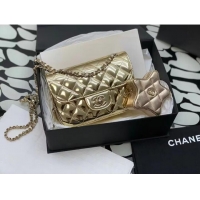 New Style Chanel Mini Flap Bag & Star Coin Bag AS4646 Gold