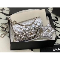 Promotional Chanel Mini Flap Bag & Star Coin Bag AS4646 Silver