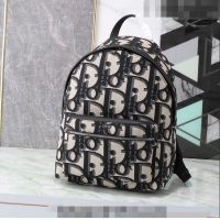 Promotional Dior Rider Backpack Bag in Beige and Black Maxi Dior Oblique Jacquard CD9056