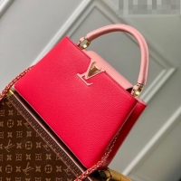 Grade Design Louis Vuitton Capucines MM Bag in Taurillon Leather M21689 Rose/Pink