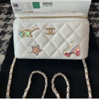 Popular Style Chanel CLUTCH WITH CHAIN AP3044 White