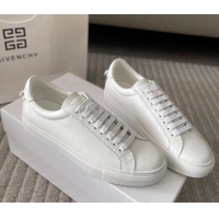 Sophisticated Givenchy City Sport Sneakers in Smooth Leather with Logo Tab All White 401052