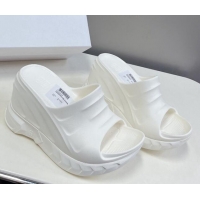 Durable Givenchy Marshmallow Wedge Sandals 10cm in Rubber White 704002