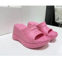 Popular Style Givenchy Marshmallow Wedge Sandals 10cm in Rubber Light Pink 704004