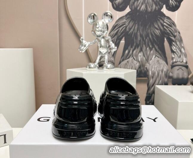 Buy Discount Givenchy Marshmallow Wedge Sandals 10cm Shiny Rubber Black 704011