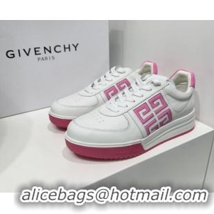 Charming Givenchy G4 sneakers in White Leather Pink 704014