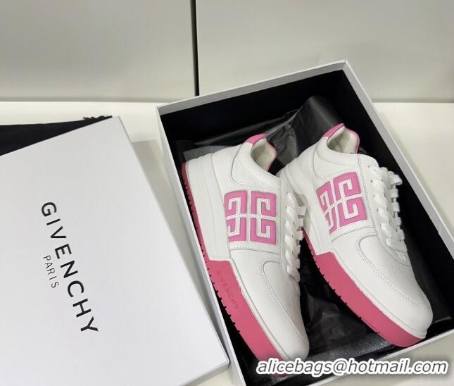 Charming Givenchy G4 sneakers in White Leather Pink 704014