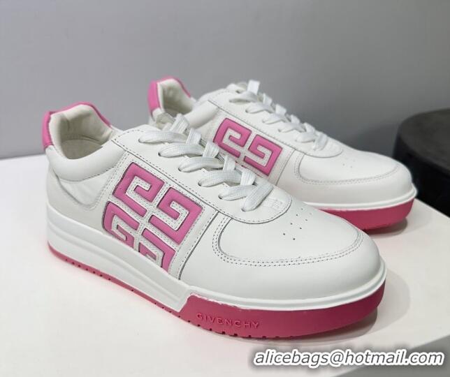 Charming Givenchy G4 sneakers in White Leather Pink 704014