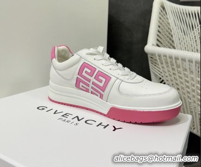 Charming Givenchy G4 sneakers in White Leather Pink 704014