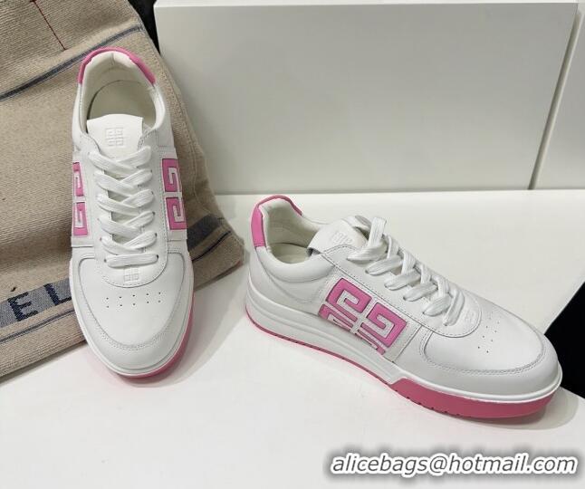 Charming Givenchy G4 sneakers in White Leather Pink 704014