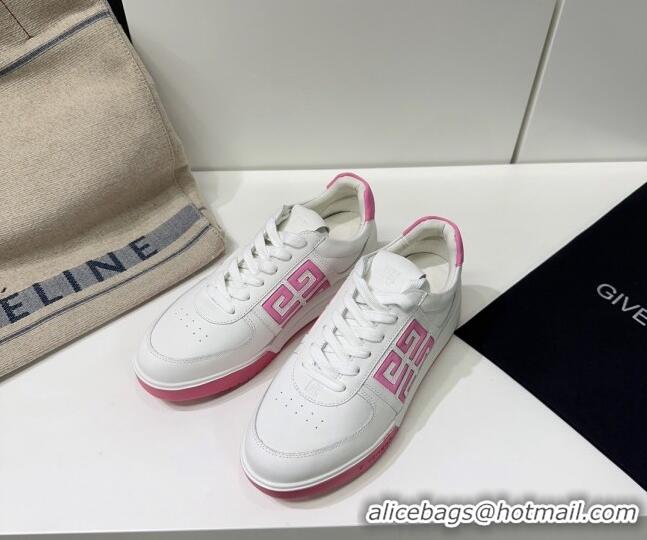 Charming Givenchy G4 sneakers in White Leather Pink 704014