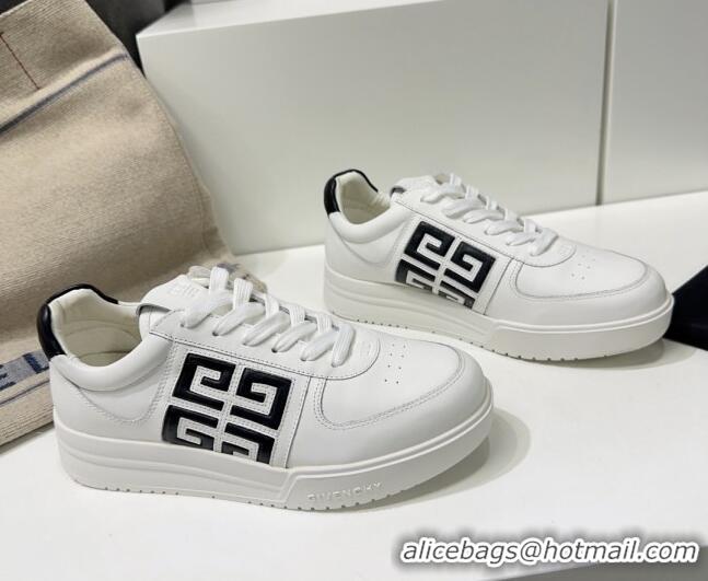 Durable Givenchy G4 sneakers in White Leather Black 704015