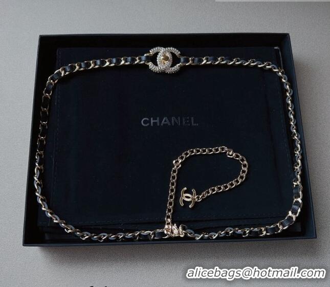 Famous Brand Chanel Chain Belt Black C010706