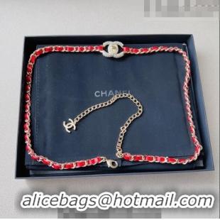 Top Quality Chanel Chain Belt Red C010707