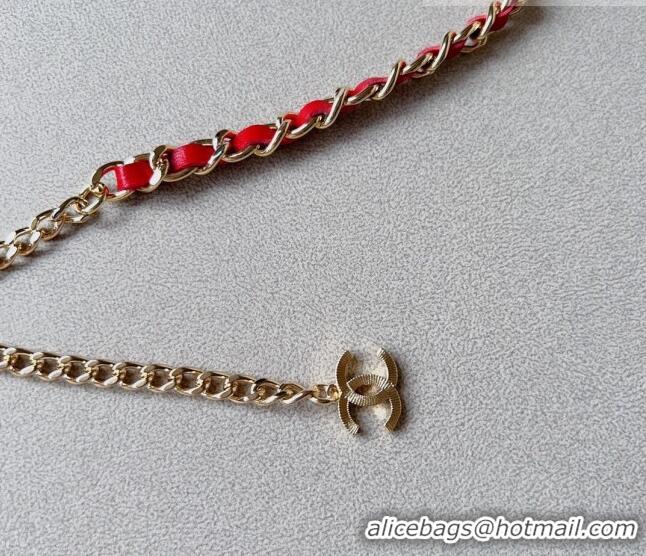 Top Quality Chanel Chain Belt Red C010707