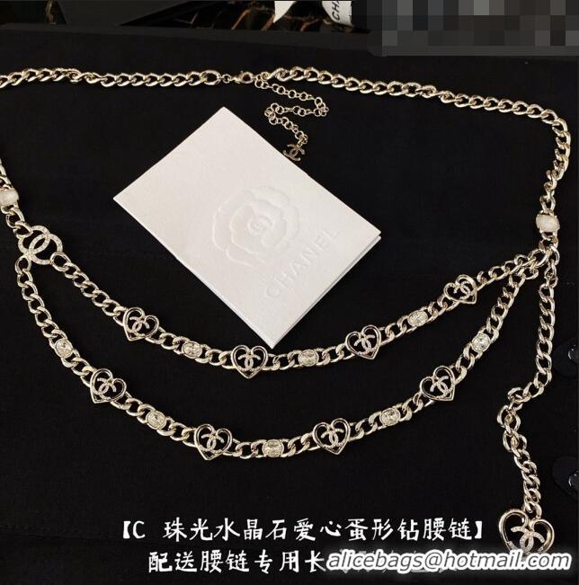 Promotional Chanel Heart Chain Belt CH4315 Gold 2023