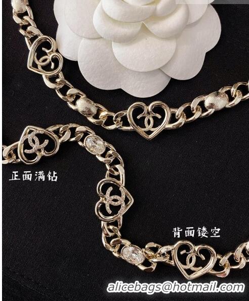 Promotional Chanel Heart Chain Belt CH4315 Gold 2023