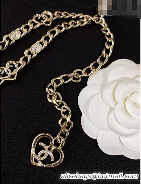 Promotional Chanel Heart Chain Belt CH4315 Gold 2023