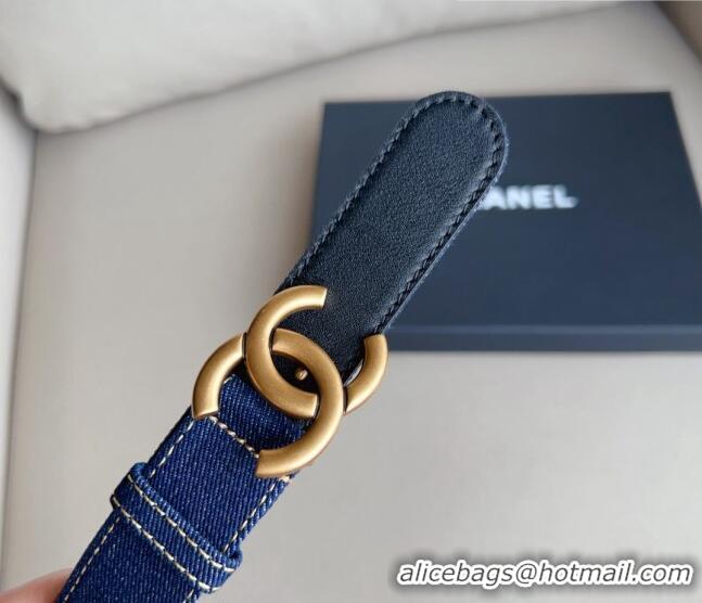 ​Buy Discount Chanel Denim Belt Width 3cm CH0410 Gold