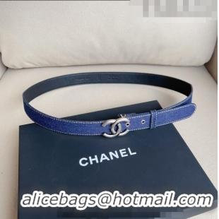 Top Quality Chanel Denim Belt Width 3cm CH0410 Silver