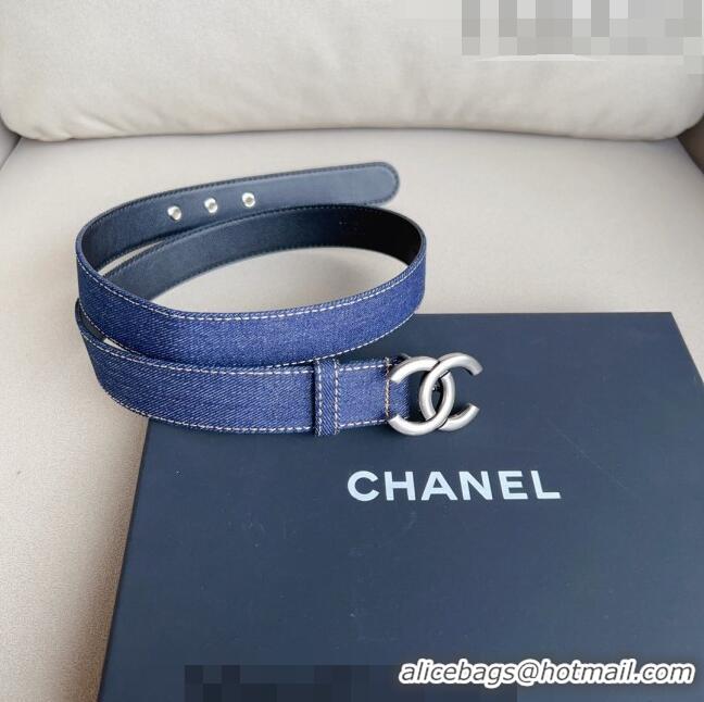 Top Quality Chanel Denim Belt Width 3cm CH0410 Silver