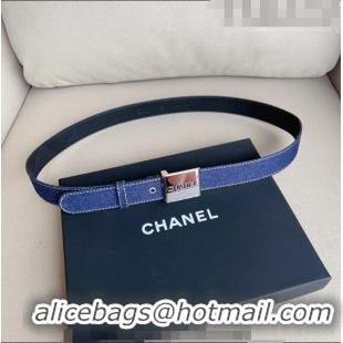 Good Product Chanel Denim Belt Width 3cm CH0411 Silver