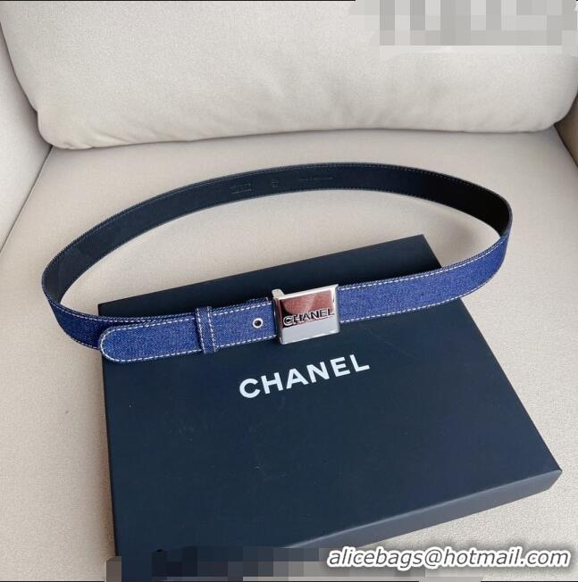 Good Product Chanel Denim Belt Width 3cm CH0411 Silver