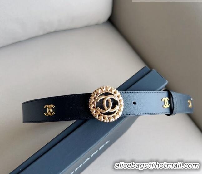 ​Top Grade Chanel CC Lambskin Belt 3cm with Heart CC Buckle 0511 Black 2023