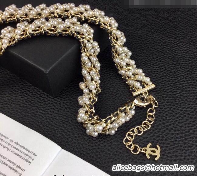 Pretty Style Chanel Chain Belt with Pearl CH0628