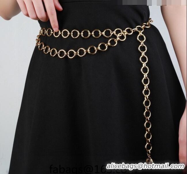 Pretty Style Chanel Ring Chain Belt 0628 Gold 2023