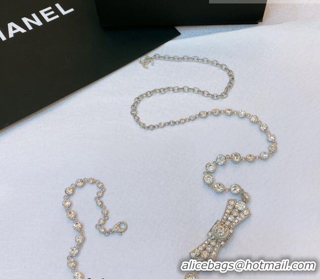 Best Price Chanel Crystal Chain Belt with Bow ABA631 2023