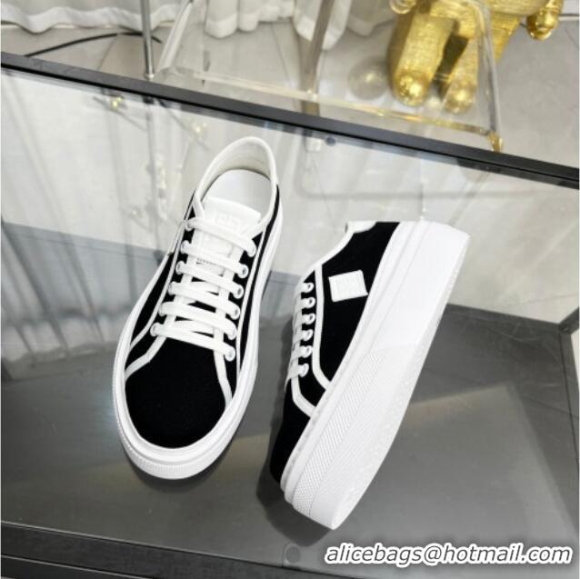 Good Looking Givenchy City platform sneakers in canvas Black/White 704016