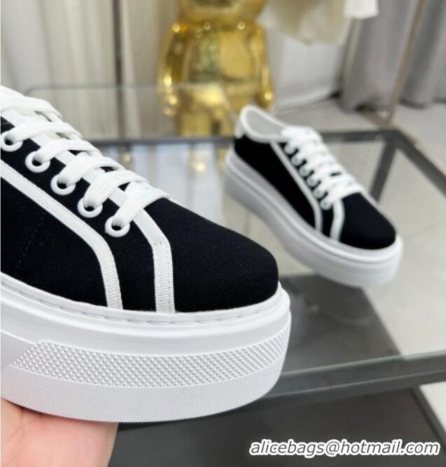 Good Looking Givenchy City platform sneakers in canvas Black/White 704016