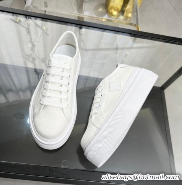 Buy Luxury Givenchy City platform sneakers in canvas White 704017