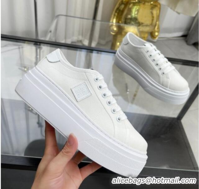 Buy Luxury Givenchy City platform sneakers in canvas White 704017