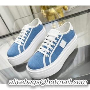 Low Price Givenchy City platform sneakers in Denim Medium Blue 704018