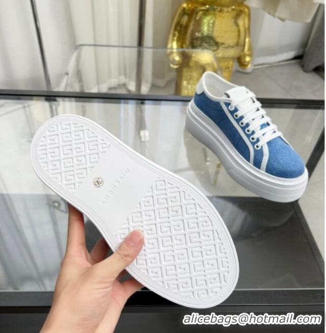 Low Price Givenchy City platform sneakers in Denim Medium Blue 704018