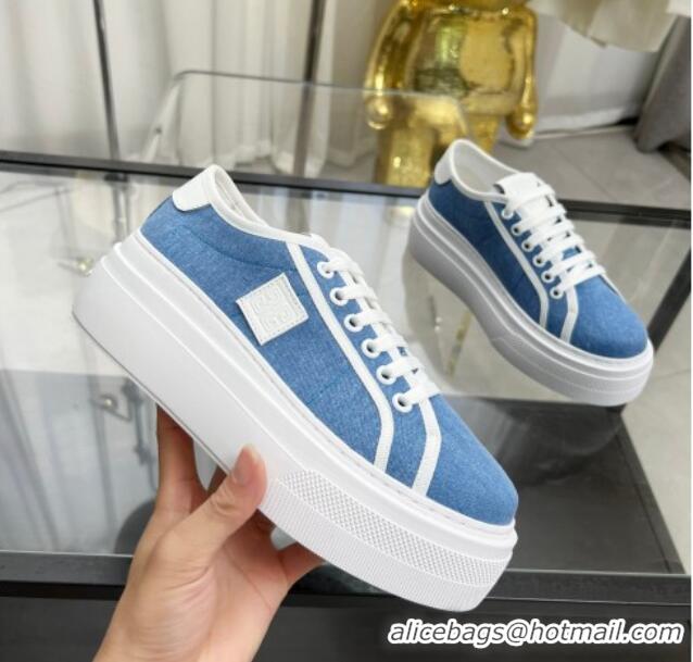 Low Price Givenchy City platform sneakers in Denim Medium Blue 704018