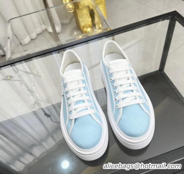 Most Popular Givenchy City platform sneakers in canvas Light Blue 704020