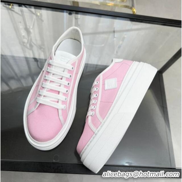 Best Price Givenchy City platform sneakers in canvas Light Pink 704021