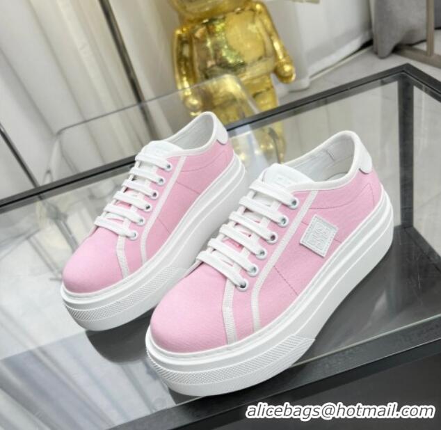 Best Price Givenchy City platform sneakers in canvas Light Pink 704021