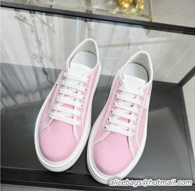 Best Price Givenchy City platform sneakers in canvas Light Pink 704021