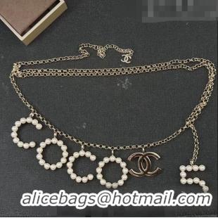 Hot Sell Cheap Chanel Coco Chain Belt with Pearls CH1108 2023