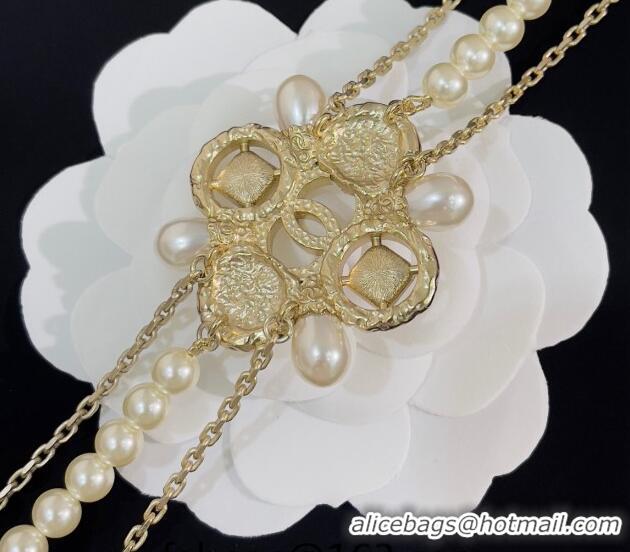 Modern Classic Chanel Chain Belt with Crystals and Pearls CH1108 2023